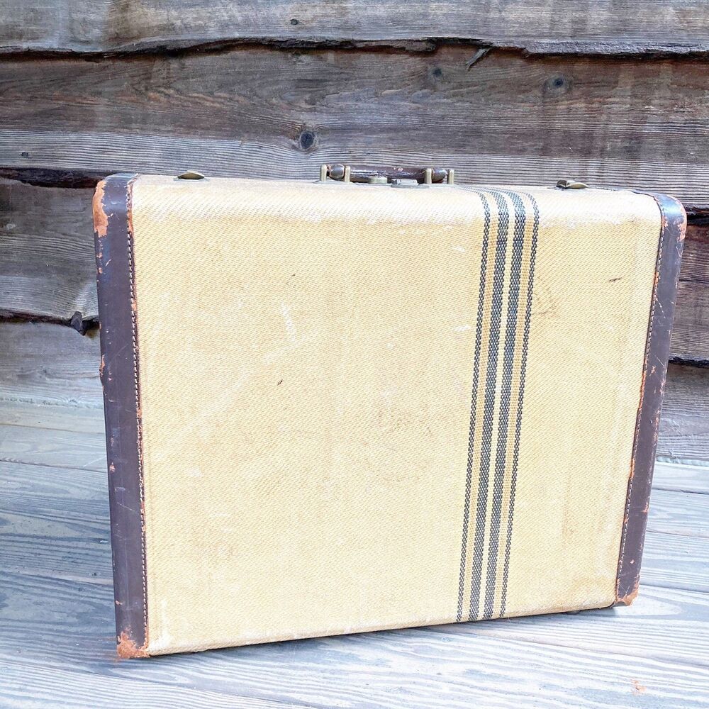 Vintage Tweed Train Case Kleber Luggage - Picture 7 of 8
